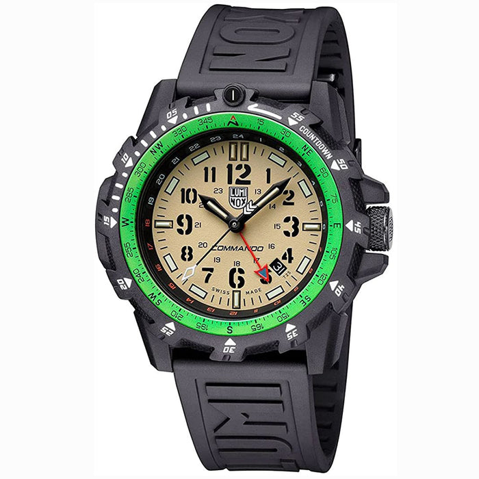 Luminox Men's Cream Dial Black Band Silicone Quartz Watch - XL.3321