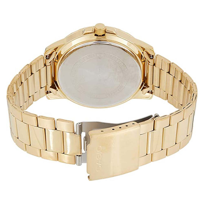 Casio Men's Gold Dial Stainless Steel Band Japanese Quartz Watch - MTP-VD01G-9EVUDF