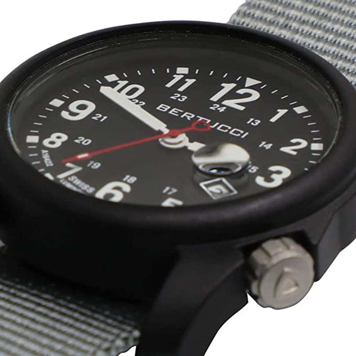 Bertucci DX3 Unisex Black Dial Ghost Gray Nylon Band Japanese Quartz Watch - 11202