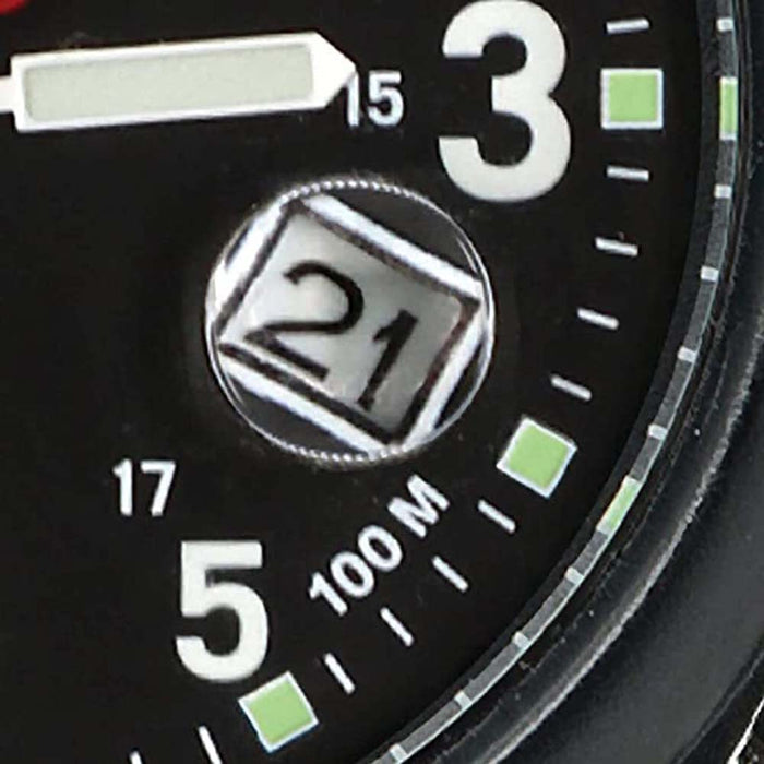 Bertucci DX3 Unisex Black Dial Green Nylon Band Japanese Quartz Watch - 11201
