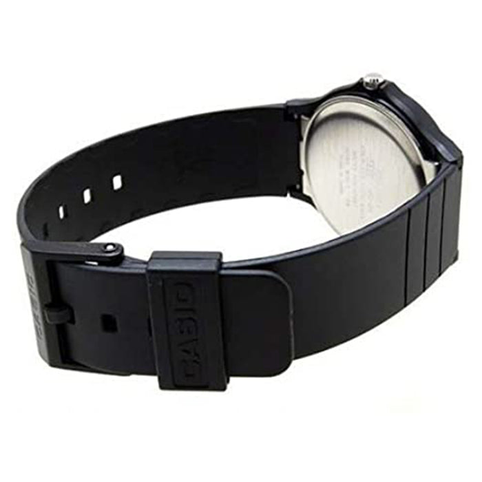 Casio Men's White Dial Black Resin Band Strap Quartz Watch - MW-59-7BVDF