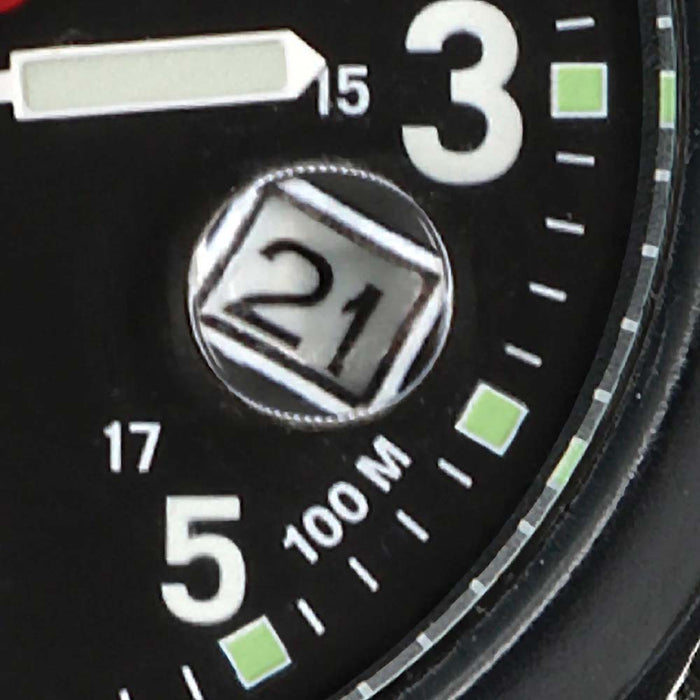 Bertucci DX3 Unisex Black Dial Khaki Nylon Band Japanese Quartz Watch - 11203