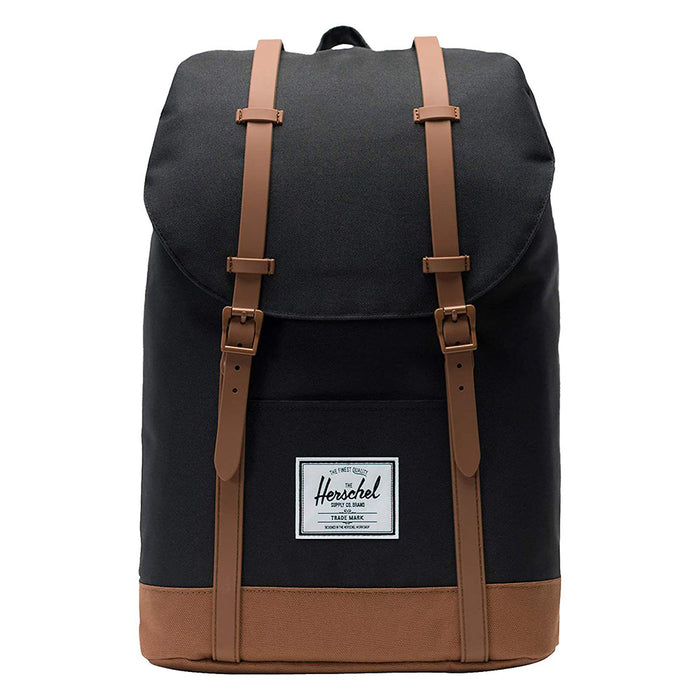 Herschel Unisex Black/Saddle Brown Classic 19.5L Retreat Backpack - 10066-02462-OS