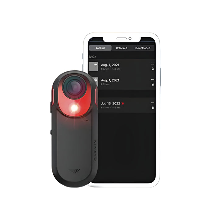 Garmin Varia RCT715 Black Continuous Recording Vehicle Detection Bicycle Radar with Camera and Tail Light - 010-02474-00