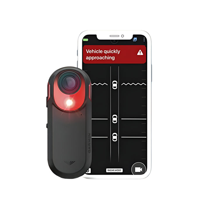 Garmin Varia RCT715 Black Continuous Recording Vehicle Detection Bicycle Radar with Camera and Tail Light - 010-02474-00