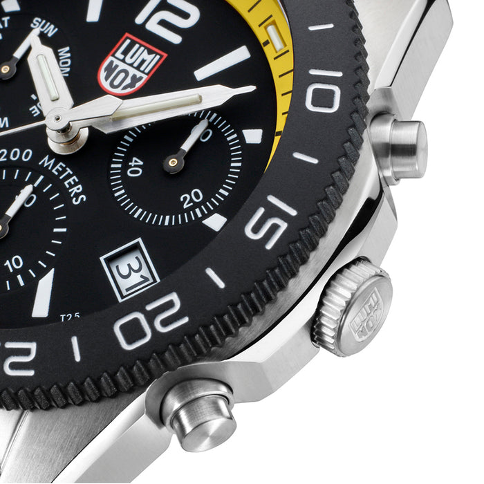 Luminox Men's Black Dial Yellow Rubber Band Ronda Z60 Watch - XS.3145