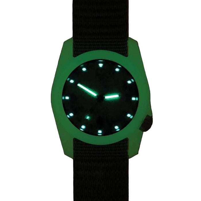 Bertucci DX3 Unisex Vintage Drab Dial Patrol Green Nylon Band Japanese Quartz Watch