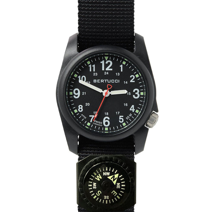 Bertucci Men's Black Dial Nylon Band Quartz Watches | WatchCo.com