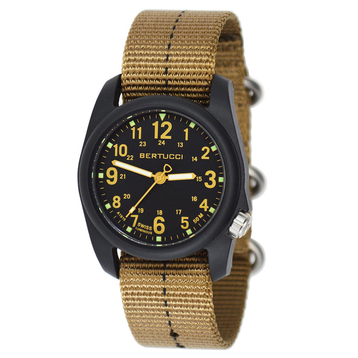 Bertucci Men's DX3 Field Resin Dash-Striped Drab Watches | WatchCo.com