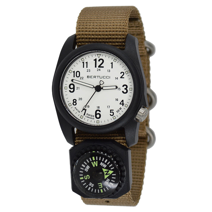 Bertucci Men's White Dial Black Case Coyote Watches | WatchCo.com