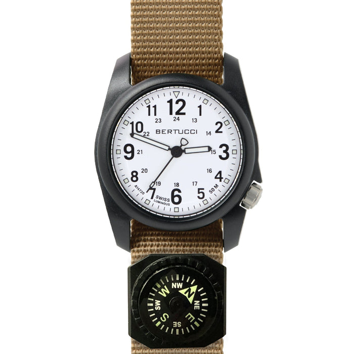 Bertucci Men's White Dial Black Case Coyote Watches | WatchCo.com