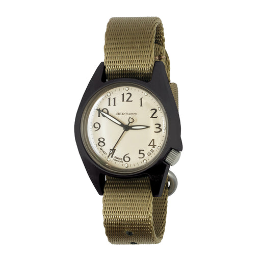 Bertucci Women's Sand Dial Field Khaki Comfort-Webb™ Band Nylon Quartz Watch