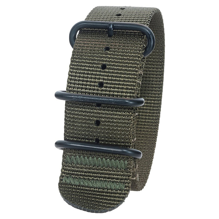 Bertucci DX3 Defender Nylon Olive Black Ion Watch Bands | WatchCo.com