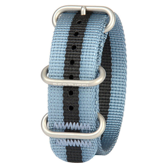 Bertucci DX3 Gray With Black Stripe Nylon Watch Bands | WatchCo.com