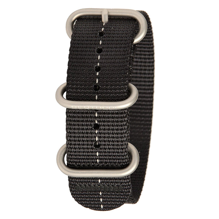 Bertucci DX3 Men's Black/Gray Dash Nylon Mesh Watch Bands | WatchCo.com