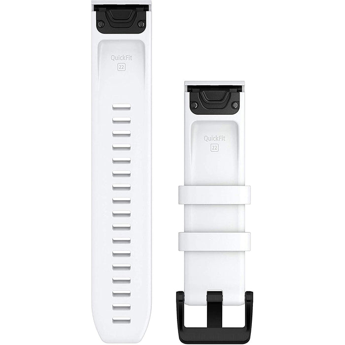 Garmin Quickfit 22 Watch Band White Silicon Watch Bands | WatchCo.com