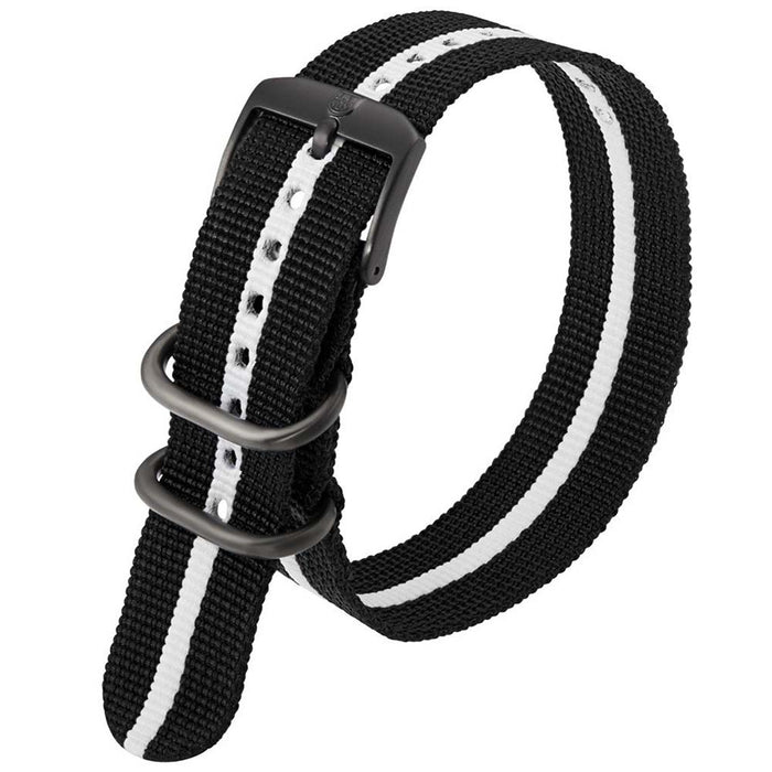 Luminox Men's Black & White Webbing NATO Watch Bands | WatchCo.com