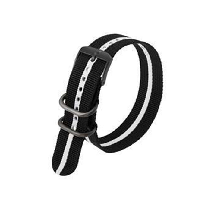 Luminox Men's Black & White Webbing NATO Watch Bands | WatchCo.com