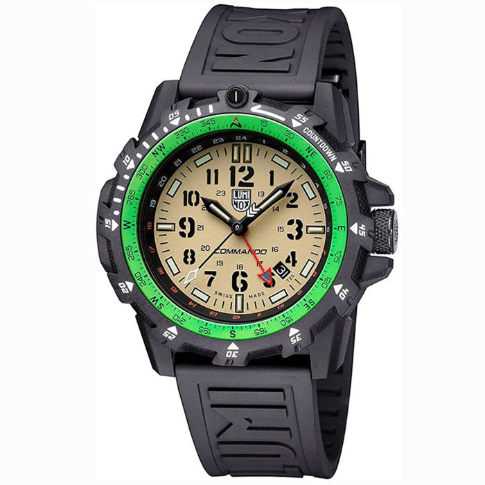 Luminox Men's Cream Dial Black Band Silicone Quartz Watch - XL.3321
